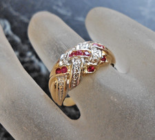 Bague or jaune 18K sertie