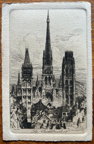 Cpa rouen cathedrale eau - 76,