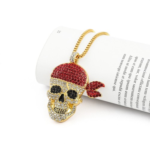 Collier ancre crâne pirate - d'ancre,