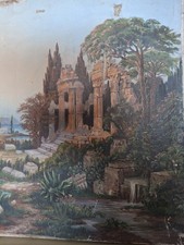 tableau peinture orientaliste à restaurer 