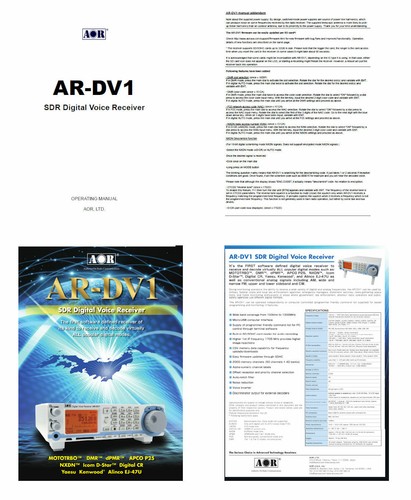 Aor dv1 operating manual - aor,