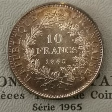 10 FRANCS HERCULE 1965 FDC ARGENT 900‰ FRANCE NON SCELLEE ISSUE DU COFFRET / PAT