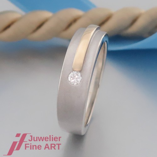 Bague solitaire avec - , 1