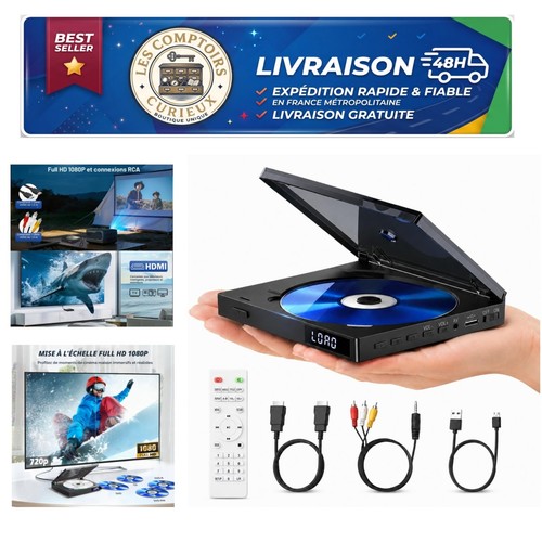 Mini lecteur dvd - lecteur, 1080p