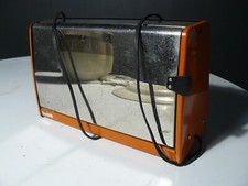 MAGNIFIQUE GRILLE PAIN VINTAGE MOULINEX ORANGE ET CHROME FONCTIONNEL