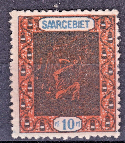 Timbre 1921 colonies sarre - 1921, fr.