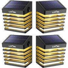 LITOM 4-Pack Solar Fence