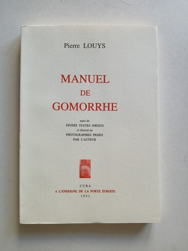 Pierre louÿs manuel de - -,