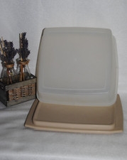 ?TUPPERWARE Boite à Fromage Cloche Carré Ancien Vintage Charcuterie 25 X 25