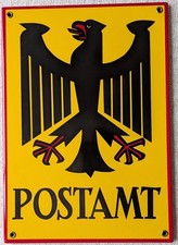 Plaque émaillée    POSTAMT   vintage 41 x 29, jamais montée, en parfait état.