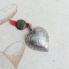 Pendentif kelt coeur argent - en,