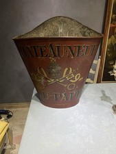 Hotte De Vendangeurs Tôle Peinte Château neuf Du Pape Époque 1900