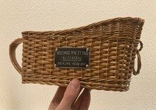 Ancien porte-bouteille en bois / osier Bouchard père et fils Beaune Côte d'or