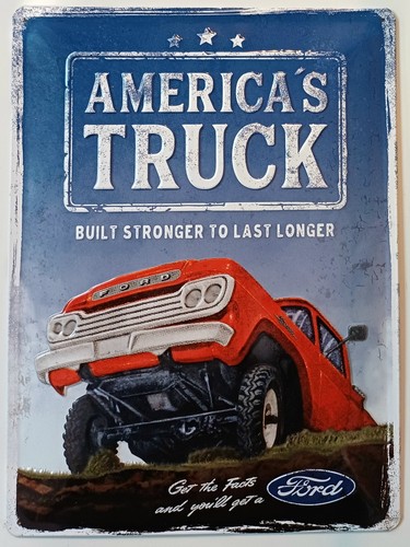 Plaque métal ford america - plaque, america's