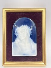 Pâte sur pâte MARCEL CHAUFRIASSE Limoges porcelaine Portrait du Christ. Réf 13