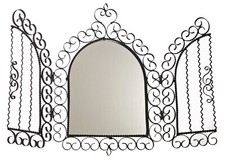 Miroir à 2 Battants en Métal