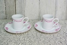 Vintage MAXIM'S PARIS Restaurant DEMITASSE ESPRESSO COFFEE Cups & Saucers BISTRO
