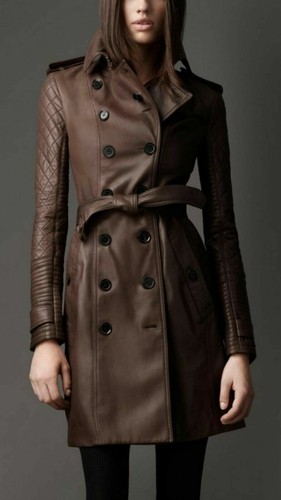 Veste trench cuir agneau - trench, en