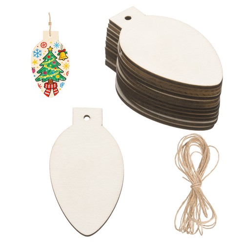 24pcs ornements bois - ornements, en