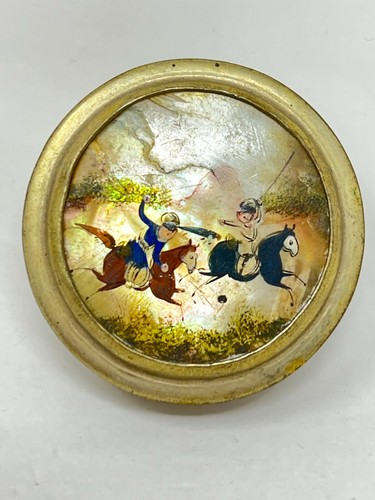 Boite pilulier nacre peinte - boite,