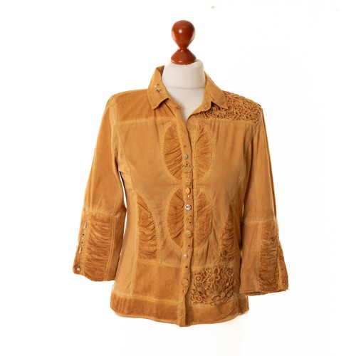 Chemisier femme jaune manches