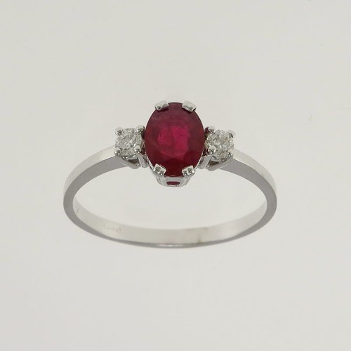 Bague avec rubies - , 0,74