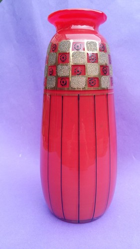 Vase verre doublé et - doublé,