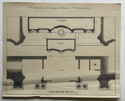 Plan porche orgue abbaye saint - porche,