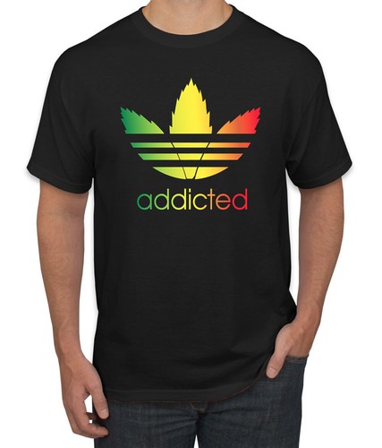 Addicted rasta parody 420 logo - addicted,