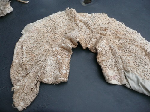 Col ancien coton décors - en, à
