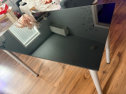 IKEA black Modern glass Desk