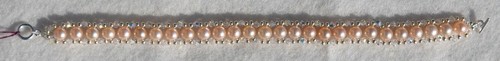 Pearl swarovski bracelet - &, *