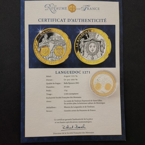 Medaille argent 333 doree - medaille, 333‰