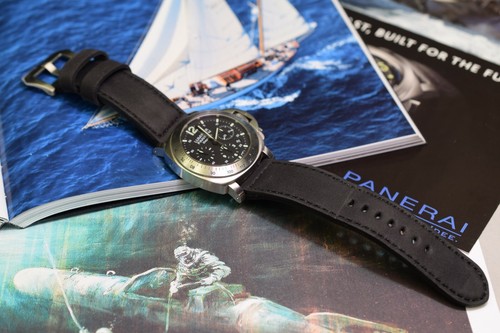Watch strap black genuine - strap,