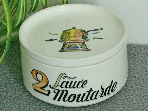 Pot sauce moutarde service - moutarde, À