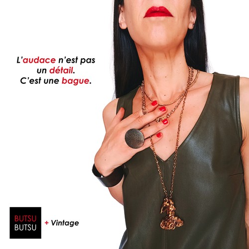 Bague statement upcyclée - bague,