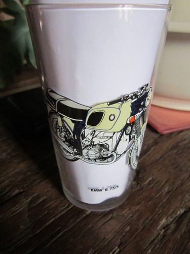 Ancien verre vintage moutarde - verre,