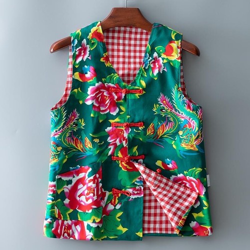 Floral coton gilet - coton,
