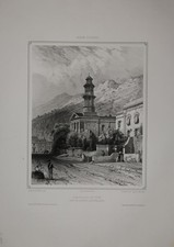Hastrel : Temple Protestant À Cap-Town Lithographie 1850