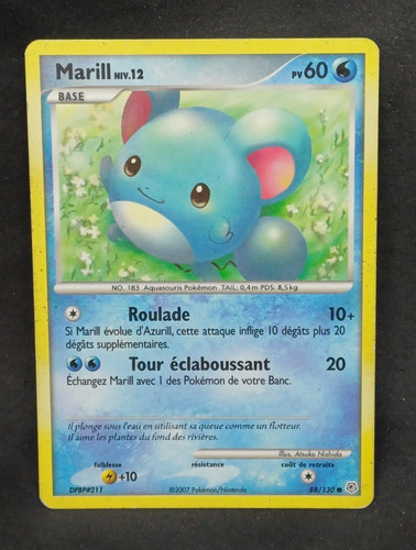 Carte pokémon marill 130 - carte,