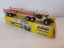 Peu courant BERLIET TBO REMORQUE ref 300 de SOLIDO boite d'origine derick incomp