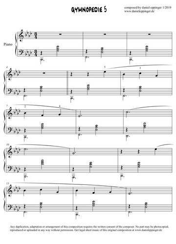 Gymnopedie partitions pour - gymnopedie,