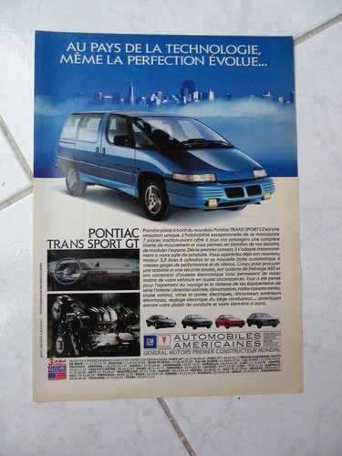 Publicité pontiac trans - pontiac,