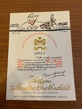 Etiquette Château Mouton Rothschild 1955 - 75 cl