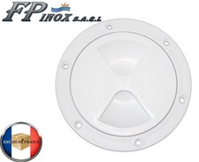Trappe ronde blanche plastique - ronde,