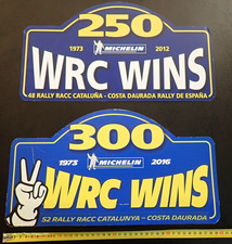 Rare 2 plaques Michelin bib Rallye 2012 &2016 en metal