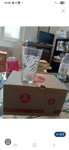 Lot verre tigre bock neuf - verre,