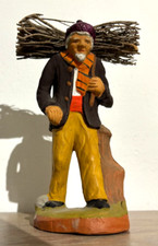 santon Paul FOUQUE porteur de bois  série des 13cm