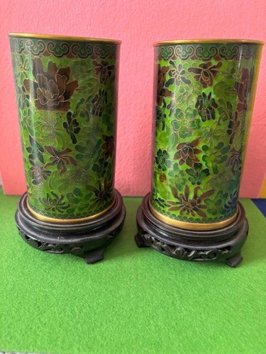 Paire vase cloisonnes - de,