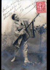STIGNY / ANCY-le-FRANC 89: Yvonne en costume Japonais avec LUTH SHAMISEN en 1906
